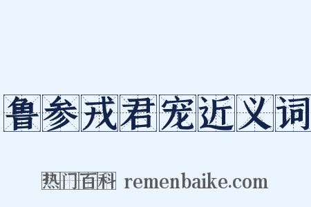 鲁参戎君宠近义词是什么意思的图片